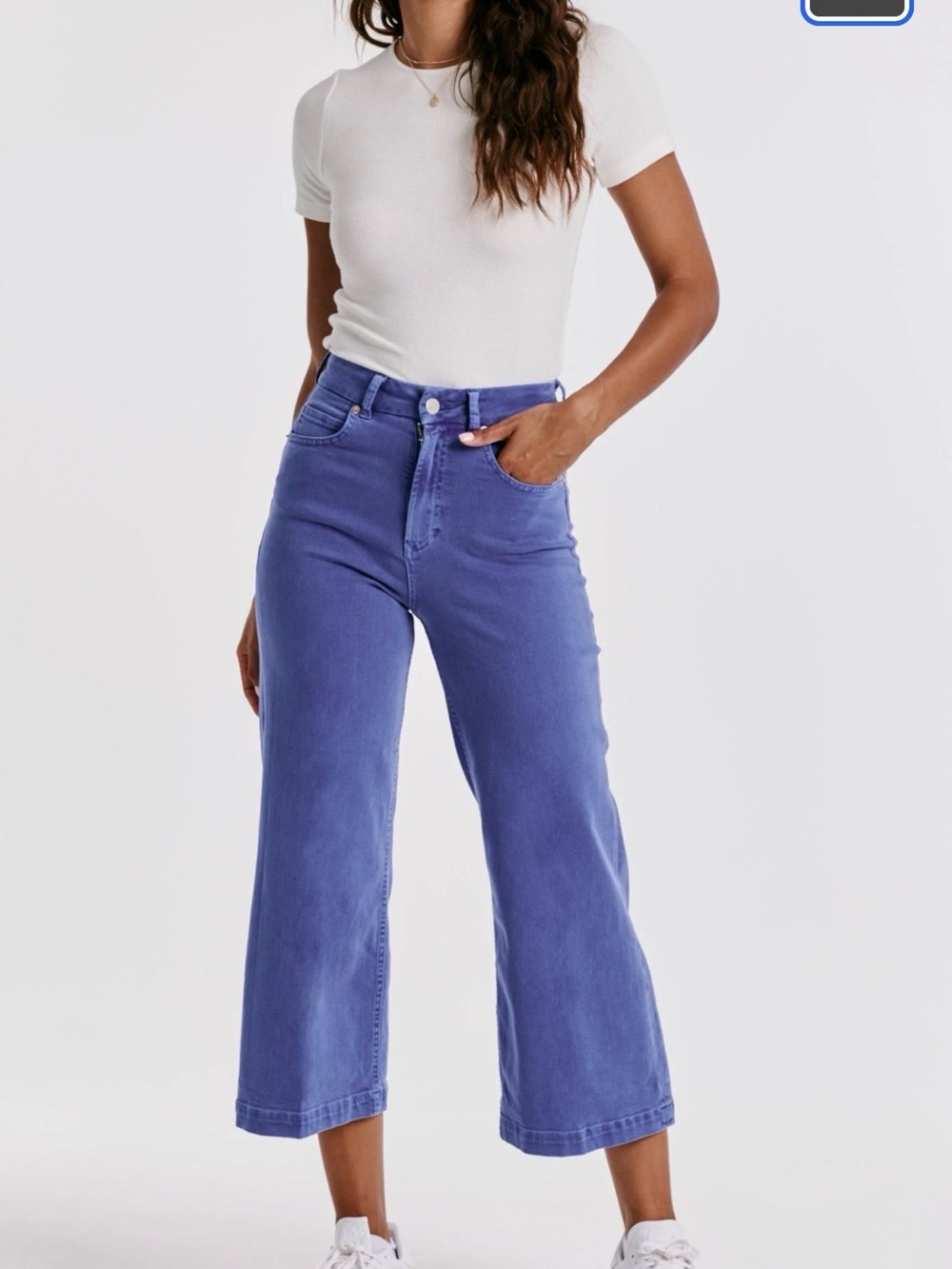 DEAR JOHN Audrey Wide Leg Cropped Jeans